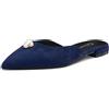 Castamere Donna Basso Tacco Heel a Punta Slip-on Sandali da Matrimonio Dress 1 CM Heels Blu Navy 41 EU