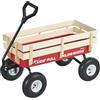 VEVOR Carretto da Traino per Bambini da 101 cm con Pannello e Maniglia in Legno Pieghevoli, Supporta Fino a 150 kg, Pneumatici Fuoristrada da 25,4 cm, Regalo di Compleanno per Bambini, Giardinaggio