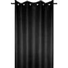 Stof Lovely Casa - Tenda oscurante con occhielli, per soggiorno o camera da letto, misura 140 x 260, colore nero, tenda per finestra o spogliatoio, oscurante e isolante, ideale per casa