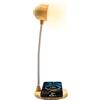 Explore Scientific lampada LED con piattaforma di ricarica per smartphone | Postazione di ricarica batteria per telefono a contatto, design in bamboo, elegante e naturale, con luminosità regolabile