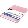 Kangaro Quaderno scolastico Kangaro A5 a righe copertina rigida rosa pastello, 80 fogli, 80 g