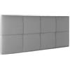 HOMN LIVING Testiera Sicilia Rivestita in Tessuto Grigio 160x60 cm, comprensiva di ferramenta e Viti