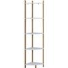 Vicco Libreria Bivio, Bianco/pino, 29 x 133 cm | con 5 vani portaoggetti, adatto per essere riposto in modo salvaspazio negli angoli della stanza