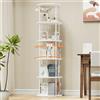 Generisch Libreria girevole a 5 livelli, 360° angolare, colore: bianco