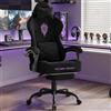WoRaum Sedia Gaming, Sedia Gaming Ergonomica con Funzione Massaggio, Poltrona Gamer con Braccioli Regolabili & Gaslift 120mm, Seduta Larga 52cm, Tessuto Traspirante (Modello 3, Nero)