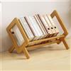 SunshineFace Libreria inclinabile in legno, organizer da scrivania, scaffale per libri, riviste, CD