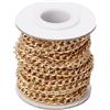 INOOMP Catena Decorativa in Alluminio Oro, Rotolo da 5m 5x3 MM