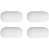 Inbagno Paracolpi WC Ad Incastro Ovali 47x14 Mm con Superficie Piatta - Kit 4 Pezzi in Plastica, Paracolpi Universali Sedile WC con 2 Pioli, Ricambio Copriwater