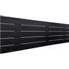 DHOME Testiera in Legno Riciclato DM Stile Pallet Letto Ferramenta Inclusa (160cm, Orizzontale, Nero Solido)
