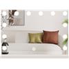 SensaHome Specchio da Trucco Pro - Specchio da Trucco Hollywood con 12 Lampade LED Dimmerabili, 3 Livelli di Luce, 46x58 cm - Bianco