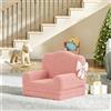 GarveeHome Divano 2 in 1 Per Bambini - Sedia Convertibile e Lettino Per Bambini, Morbido Tessuto Sherpa o Pile Imbottito, Comodo Design Pieghevole, Tema Corona, Grande Taglia, Vari Colori