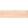 Qnhdfrt Ripiano in Legno Massello di Rovere 220x60 cm per Tavolo | Ideale come scrivania nello studio o piano lavabo in bagno. Rovere grezzo personalizzabile con bordi vivi.