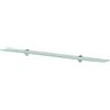 Générique Mensola da parete in vetro temperato di sicurezza 8 mm, 100 x 10 cm, trasparente, con 2 supporti in lega di zinco, capacità di carico 15 kg, ideale per bagno, soggiorno,