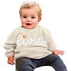 Tivhelrf Maglione per Bambini Fatto a Mano con Nome o Monogramma Ricamato su Misura, Regalo Specializzato per Bambini, Bambine, Neonati e Bambini Piccoli 3T Bianco Screziato