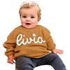 Tivhelrf Maglione per Bambini Fatto a Mano con Nome o Monogramma Ricamato su Misura, Regalo Specializzato per Bambini, Bambine, Neonati e Bambini Piccoli