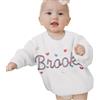 REQTYUI Maglione Personalizzato per Bambini con Nome Ricamato - Pullover Invernale a Maniche Lunghe con monogramma, Abbigliamento Caldo per Bambini