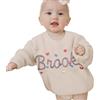 REQTYUI Maglione Personalizzato per Bambini con Nome Ricamato - Pullover Invernale a Maniche Lunghe con monogramma, Abbigliamento Caldo per Bambini