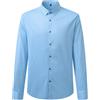 Allthemen Camicia Uomo Maniche Lunghe Business Casual Camicie Abbottonata Slim Fit Elasticizzata Top Elegante Azzurro M