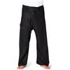 PANASIAM Pantaloni da Pescatore Thai - Pantaloni a Portafoglio in Canapa | Per donna & uomo, pantaloni yoga & arti marziali, vita regolabile, tecnica a portafoglio, tinta unita