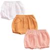 AOOPOO Copripannolino per Neonati, 3 Pezzi Mutandine Cotone Neonata Biancheria Intima Bambino Neonata Pantaloncini Estivi Bambina, Set di Biancheria Intima in Lino per Neonati e Ragazzi
