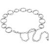 LumiSyne Moda Cintura a Catena Per Donna Catena Della Vita Oro Argento Lucido Anello In Metallo Fibbia Regolabile Catena Per Il Corpo Cintura Abito Per Festa Nozze Quotidiano(Argento)