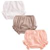 AOOPOO Copripannolino per Neonati, 3 Pezzi Mutandine Cotone Neonata Biancheria Intima Bambino Neonata Pantaloncini Estivi Bambina, Set di Biancheria Intima in Lino per Neonati e Ragazzi