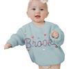 REQTYUI Maglione Personalizzato per Bambini con Nome Ricamato - Pullover Invernale a Maniche Lunghe con monogramma, Abbigliamento Caldo per Bambini