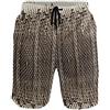 Sawhonn Trama della Griglia della Pelle di Serpente Costume da Uomo Bagno Pantaloncini da Surfe Costumi Spiaggia Calzoncini
