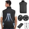 FERNIDA Gilet rinfrescante, con batteria da 18 V e 2 ventole, per uomini e donne, traspirante, per climi caldi, Nero , L