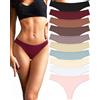 FINETOO - Set di 10 Tanga da Donna in Cotone, Biancheria Intima Sexy, Lingerie Sexy per Donna, Lingerie da Donna, Confezione Multipla,L