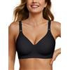 OEAK Reggiseno da donna senza cuciture comodo senza ferretto Supporto completo Bralette Push Up Plus Size Scollo a V Sleeping Tshirt Bras