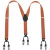 Lafayon Bretelle Uomo 6 Clips Y-Back Larghezza 3,5 cm Elastiche Regolabili con Clips Resistenti in Metallo e Confezione Regalo