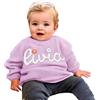 Tivhelrf Maglione per Bambini Fatto a Mano con Nome o Monogramma Ricamato su Misura, Regalo Specializzato per Bambini, Bambine, Neonati e Bambini Piccoli