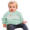 Tivhelrf Maglione per Bambini Fatto a Mano con Nome o Monogramma Ricamato su Misura, Regalo Specializzato per Bambini, Bambine, Neonati e Bambini Piccoli