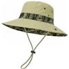 AYPOW Cappello da Pescatore Cappellino da Sole, Tesa Larga Cappelli da Esterno Estivo Vintage Moda Leggero Traspirante Impermeabile Pieghevole Regolabile Cappellini Safari Boonie per Uomo Donna