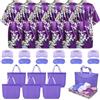YFNVH Set da 24 pezzi spa party per ragazze, bambini, accappatoio con 6 accappatoi per bambini, maschere per gli occhi, fasce per capelli, borsa in raso, kimono per compleanni