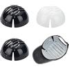 FINGERINSPIRE 4 pezzi 2 colori Cappellino da Baseball Inserti di Fodera di Cappello di Protezione in Plastica Bianco e Nero Inserti per Cappellino Rigido Traspirante e Leggero Inserto per Berretto