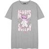 Disney Camicia da Notte a Maniche Corte Grigia da Donna Lilo & Stitch | Maglietta con Grafica Stitch Always Sleepy Angel | Abbigliamento Casual da casa