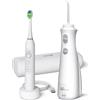 Waterpik Cordless Pearl e Sensonic Spazzolino elettrico ricaricabile e idropulsore combinato, cura dentale completa per denti, gengive, bretelle e viaggio - ADA accettato, bianco