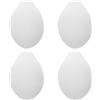 DECORNIJIA 4 Pezzi Coppe Protettive Uomo U-shaped in Poliestere e Pu Assorbimento Urti per Costume da Bagno e Sport, Design Forato e Semplice, Colore Bianco
