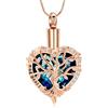 AIWENXI Gioielli per cremazione dell'albero della vita, per cenere, a forma di cuore, per uomini, donne, amore, un souvenir, cenere, ciondolo a forma di cenere, gioielli - I love you