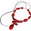 Zxfdsfdbnm Collana con ciondolo in resina etnica per collana geometrica in resina per individui alla moda