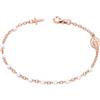 amorili Bracciale Rosario Uomo Donna in Argento 925 Ramato con Postine Bianche Sfaccettate - Simbolo Cattolico Cristiano di Fede Religioso - Braccialetto Elegante