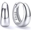 ChicSilver 8-14mm Orecchini a Cerchio Donna Argento 925 Nero Oro Eleganti | argento 925 delicato sulla pelle e anallergico; design semplice e classico, brillante, elegante,intramontabile e versatile