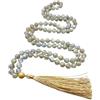 INFINITY GEMS Naturale AAA Labradorite Mala, Collana di preghiera da 10 mm, Mala tibetano, Mala annodato, Collana Labradorite, 108 perline Labradorite Mala, Yoga, Mantra Mala