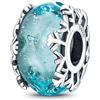 Feitery Fiocchi di Neve Charm Giorno di Natale Bead Bracciale Regalo di Natale Ciondolo da Donna Argento