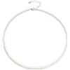 Aleasha Collana di perle da 4 mm di piccole dimensioni, da donna, sottile, bianca, collana di perle da 40 cm (4 mm)