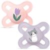 Mam Succhietto Original Start 0-2 Mesi, Tettarella Ortodontica Silicone, Porta Ciuccio Autosterilizzante, Rosa/neutro, 2 Pezzi