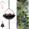 Invech Catene da Pioggia per grondaie, 3 m, con 12 Tazze, Catena Antipioggia a Forma di Ombrello con Campana per drenaggio grondaie, Ricambio per Downpout