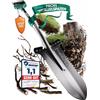 RASENKÖNIG Vanga Pro con sega a radice [vincitore del test] Vanga per il giardinaggio | con 20 denti di sega, manico ergonomico e ampio bordo | Stabile vanga da giardino per scavare più facilmente